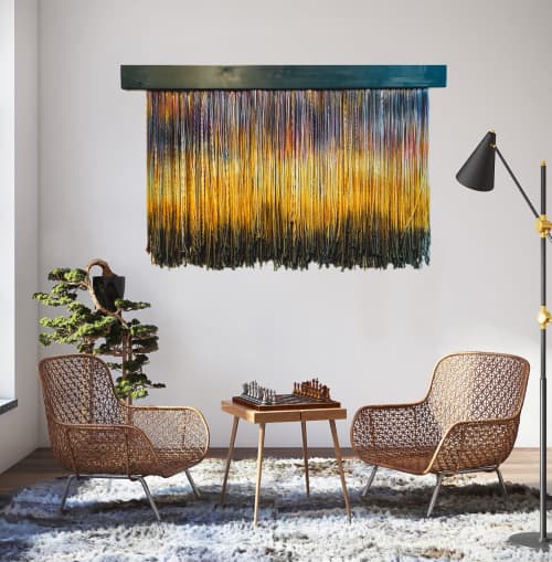 Sunset Vibes | Macrame Wall Hanging in Wall Hangings by Gissell Studio - Fiber & Botanical Art