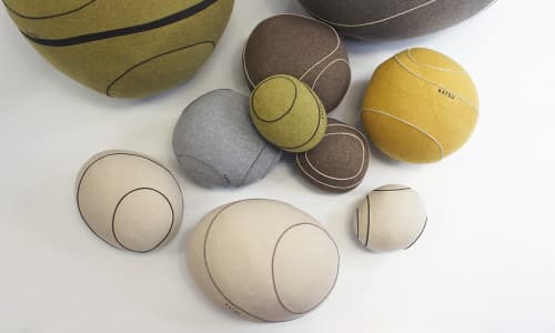 Kid Set – set of 9 stones | Cushion in Pillows by KATSU. Item composed of cotton in minimalism or art deco style
