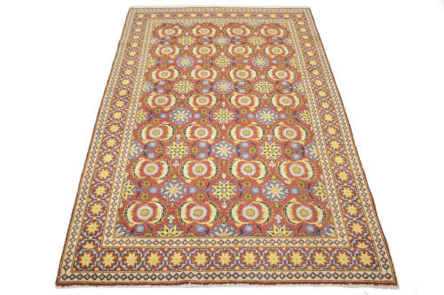 Semi Antique Allover Floral 4X6 Tabriz Persian Rug | Area Rug in Rugs by Magic Rugs. Item composed of wool in traditional style