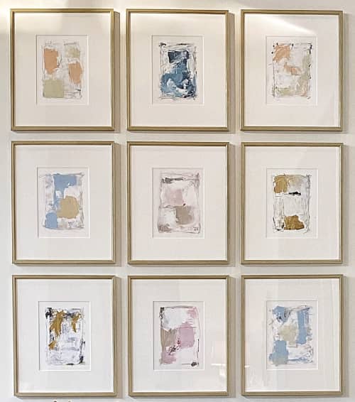 Collection of Framed Paper Pieces | Oil And Acrylic Painting in Paintings by Ally Sheppard Art. Item composed of paper & synthetic
