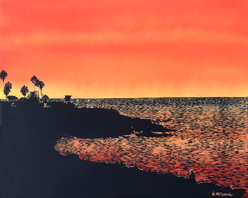 La Jolla Cove | Oil And Acrylic Painting in Paintings by Nichole McDaniel