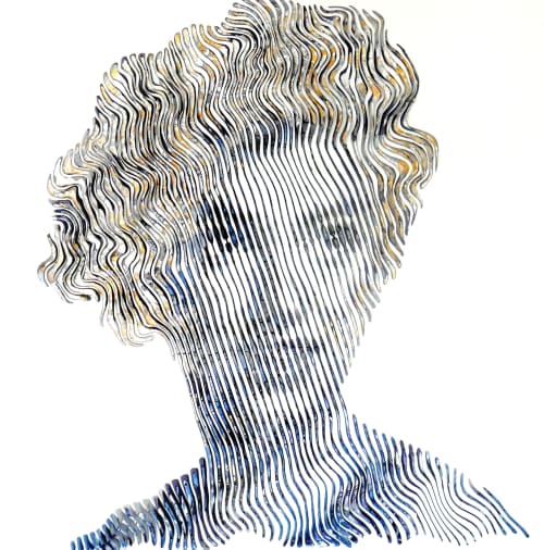 the most fabulous Marylin Monroe | Oil And Acrylic Painting in Paintings by Virginie SCHROEDER. Item composed of canvas and synthetic in art deco style