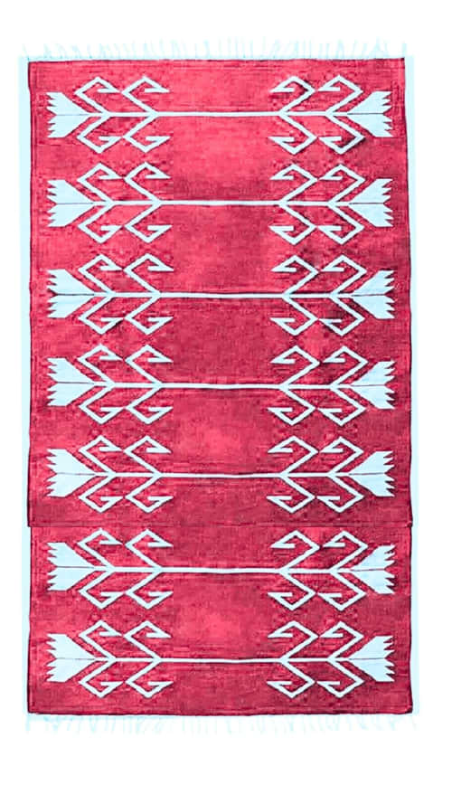 Vintage Aztec Rug | Area Rug in Rugs by Weaver. Item made of wool works with boho & country & farmhouse style
