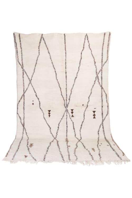 VINTAGE MOROCCAN BENI OUARAIN Rug | Area Rug in Rugs by Kechmara Designs. Item made of fabric with fiber