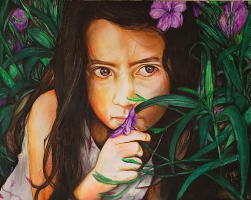 “Every blade of grass has its Angel | Oil And Acrylic Painting in Paintings by Hugo Medina. Item composed of canvas and synthetic