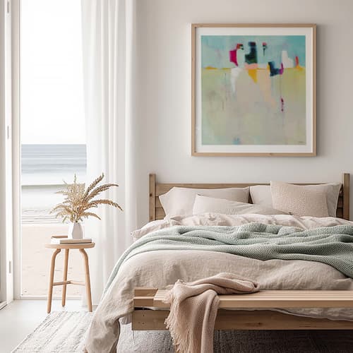 Awakenings #1 Large square abstract art painting print | Oil And Acrylic Painting in Paintings by Sarina Diakos Art | Chubb Insurance Australia Limited in Sydney