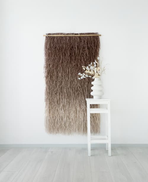 Tiramisu - Wool Wall Modern Art | Tapestry in Wall Hangings by Lale Studio & Shop. Item composed of bamboo & wool compatible with boho and contemporary style