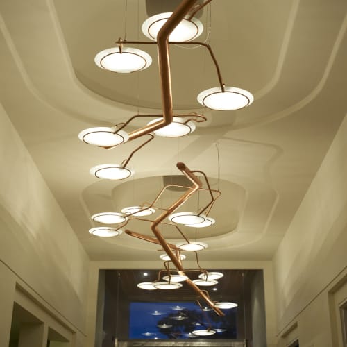 Bonsai | Chandeliers by JAN FLOOK | Private Residence - Ivanhoe, VIC in Ivanhoe. Item made of glass