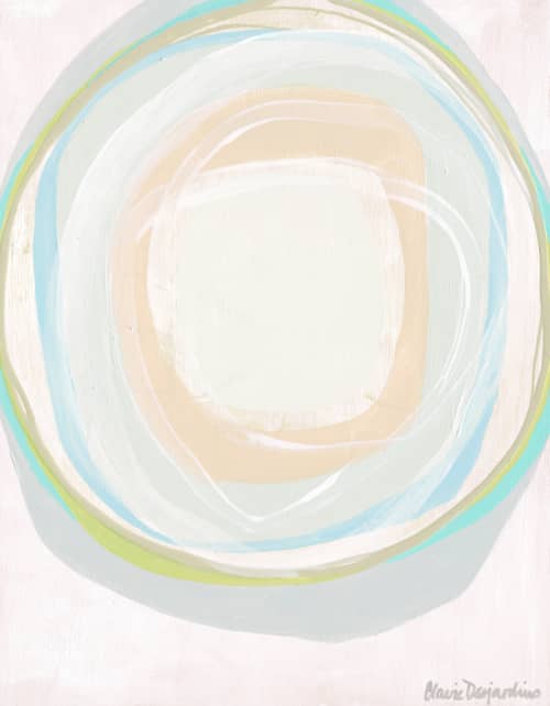 Shade of Pale 02 | Oil And Acrylic Painting in Paintings by Claire Desjardins. Item composed of wood