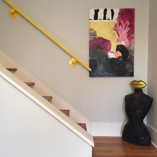 Uncharted Exploration | Oil And Acrylic Painting in Paintings by Natalie Reynolds Contemporary Art. Item made of synthetic