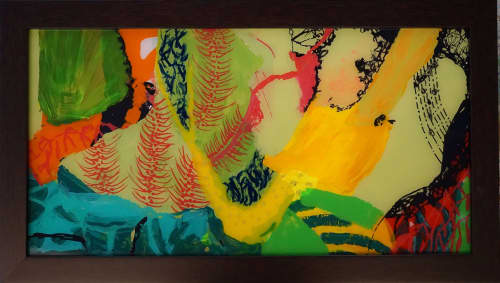 Walking with Alice | Oil And Acrylic Painting in Paintings by Wendy Grace. Item made of glass with synthetic