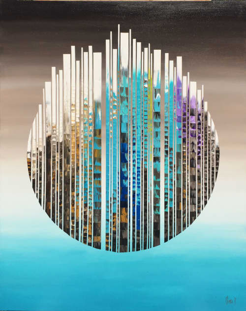 Spectrum | Oil And Acrylic Painting in Paintings by Nina K. Item made of canvas & synthetic