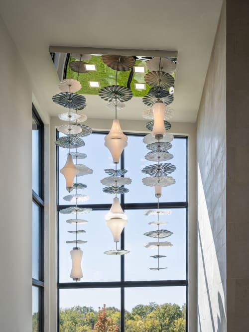 Van Glass 1 | Chandeliers by Rock Cottage Glassworks. Item made of glass works with eclectic & maximalism style
