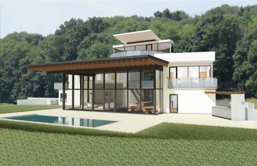 Brittany House | Architecture by Eugene Stoltzfus | Shenandoah Valley Partnership in Harrisonburg. Item composed of concrete