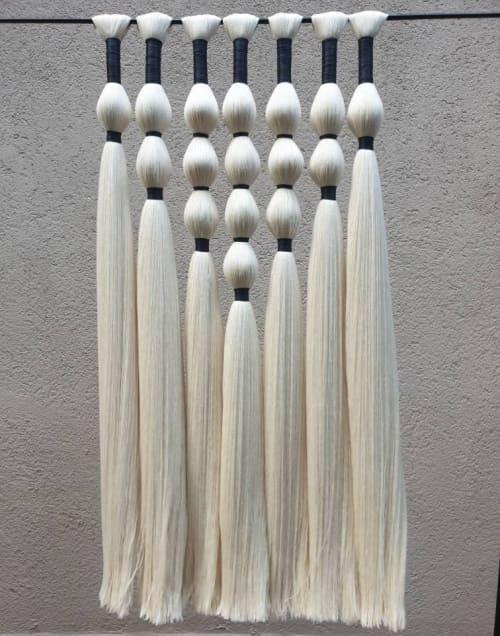 Black woven walhanging | Tapestry in Wall Hangings by Sarmal Design. Item made of cotton with leather works with boho & country & farmhouse style