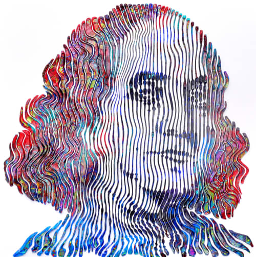 Benjamin FRANKLIN Forever | Oil And Acrylic Painting in Paintings by Virginie SCHROEDER. Item composed of canvas in boho or minimalism style