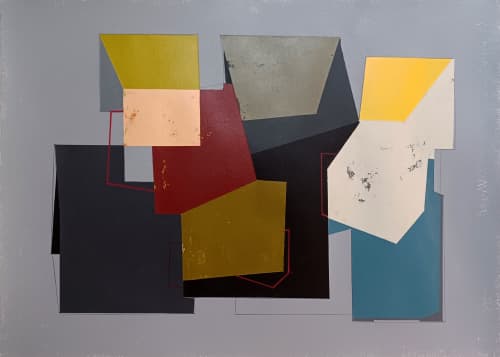 NG 34d | Oil And Acrylic Painting in Paintings by Luis Medina. Item made of paper works with minimalism & contemporary style