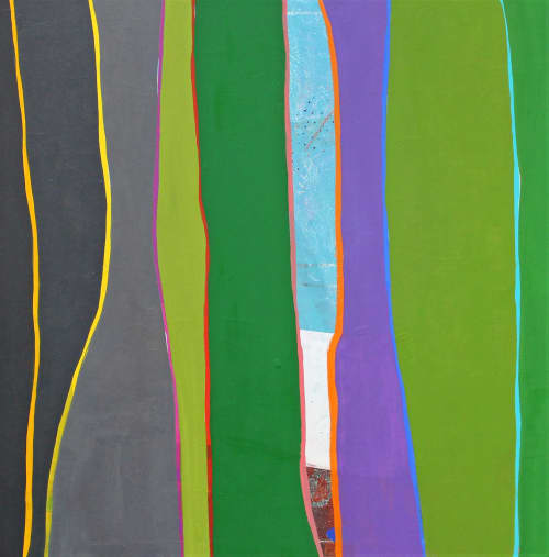 The Ride | Oil And Acrylic Painting in Paintings by Lisa Kellner Studio. Item composed of wood and canvas in minimalism or mid century modern style