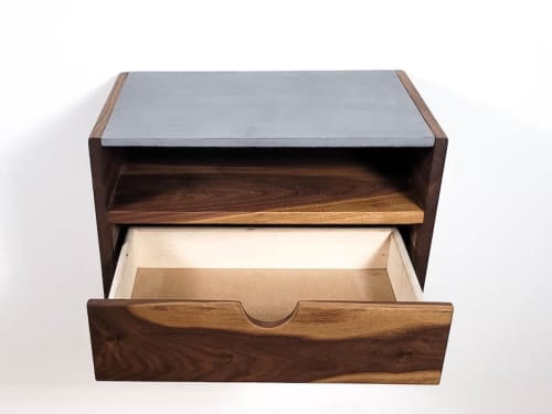 Aby Cloud | Floating Table in Tables by Curly Woods. Item made of oak wood with concrete works with modern style