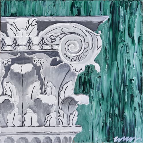 St Charles Column III | Canvas Painting in Paintings by Art Gumbo. Item made of canvas works with traditional style