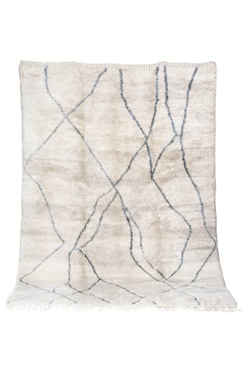 Contemporary Beni Ourain Moroccan Rug | Area Rug in Rugs by Kechmara Designs. Item composed of fabric and fiber