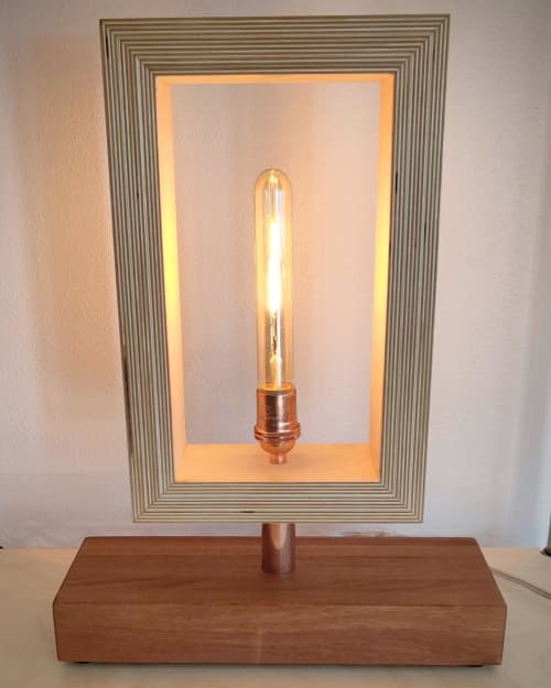 Baltic Birch and Jatoba Lamp with Copper by Todd Alan Woodcraft at Todd