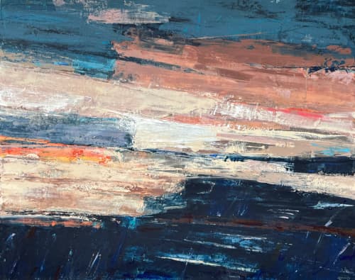 Warm Dusk | Oil And Acrylic Painting in Paintings by Adam Collier Noel. Item composed of canvas in contemporary style