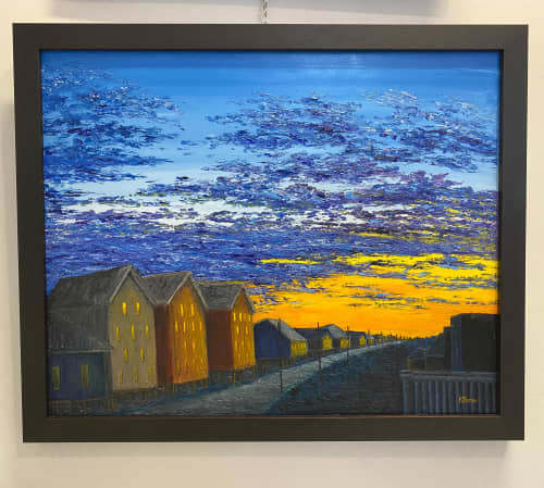 Into the Horizon | Oil And Acrylic Painting in Paintings by Kristin Pierre Art | Coastal Arts Center of Orange Beach in Orange Beach. Item made of canvas & synthetic