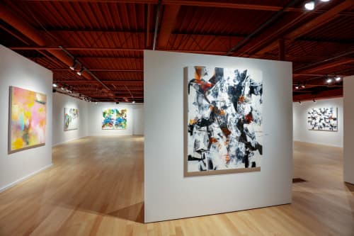 Invitational Exhibition at Moberg Gallery in Des Moines Iowa | Art Curation by Johanne Brouillette | 2921 Ingersoll Ave in Des Moines. Item made of synthetic