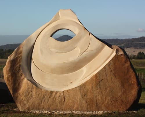 Custodians  Of The Landscape | Public Sculptures by Ben Dearnley | Two Rivers Wines in Denman. Item made of stone with synthetic