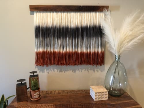 Orange Sun- Medium Single Panel Tapestry | Macrame Wall Hanging in Wall Hangings by ADR Designs Co
