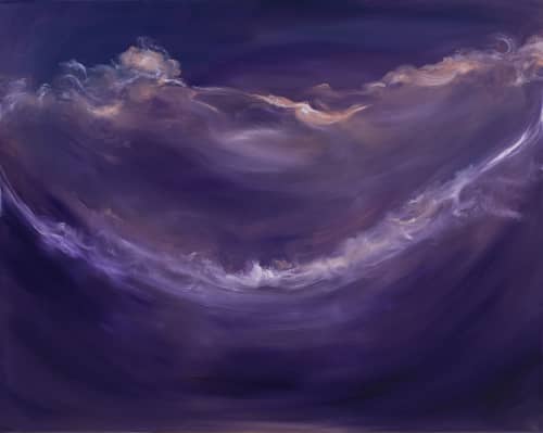 Deep space rhapsody - Abstract night sky painting | Oil And Acrylic Painting in Paintings by Jennifer Baker Fine Art. Item made of canvas works with contemporary style