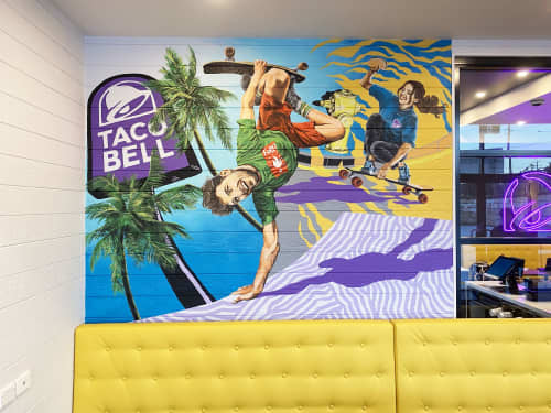 Live Mas | Murals by @MCRT.Studio | Taco Bell Eatons Hill in Brendale. Item composed of synthetic