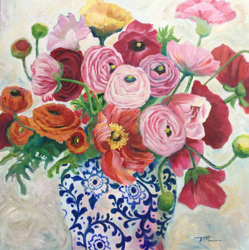 On a une vie | Oil And Acrylic Painting in Paintings by Marielle Robichaud. Item composed of wood and synthetic