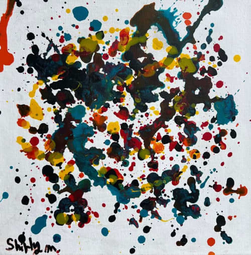 "Abstract Illusions" | Oil And Acrylic Painting in Paintings by Shirly Maimom Art. Item made of canvas works with contemporary & art deco style