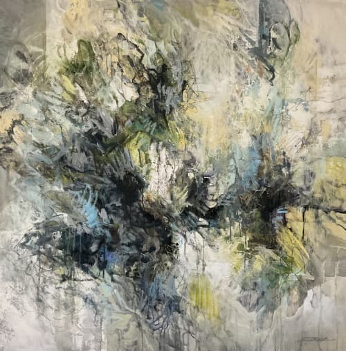 Commissions Contemporary Abstract Art like this! | Mixed Media in Paintings by Jeanette Jarville, BFA Emily Carr University of Art. Item composed of canvas in contemporary or country & farmhouse style