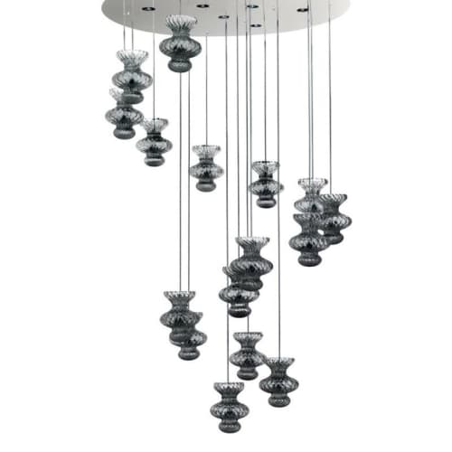 QZ0320 SPINN | Chandeliers by alanmizrahilighting | New York in New York. Item composed of steel & glass