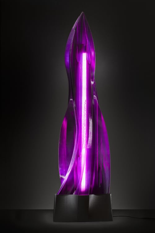 Wormwood Light lighted Sculpture | Sculptures by Kevin Caron Studios LLC. Item compatible with contemporary style