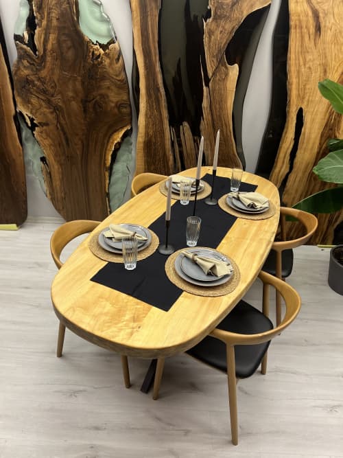 Oval dining table,solid wood table, kitchen dining table | Tables by Brave Wood. Item made of wood