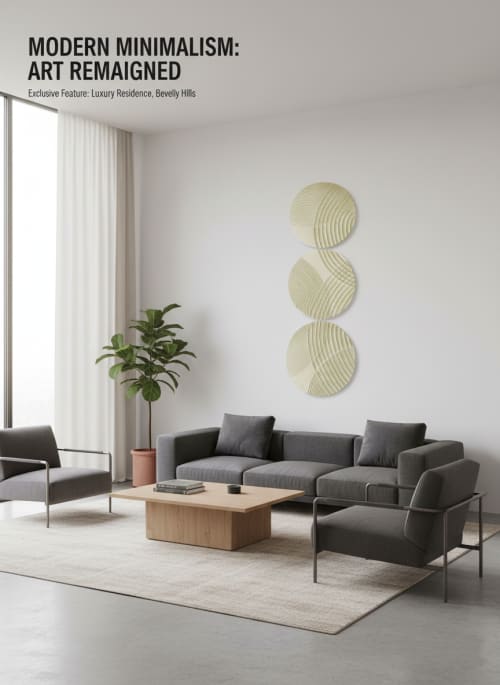 Minimalist contemporary ceramic wall sculpture, wall art | Sculptures by Àlvar Martínez Mestres. Item composed of stoneware in minimalism or contemporary style