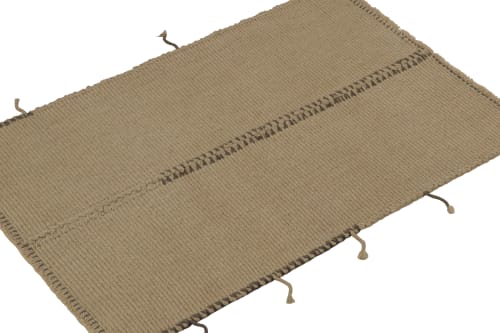 Rug & Kilim’s Contemporary Kilim in Beige-Brown with Gray | Area Rug in Rugs by Rug and Kilim