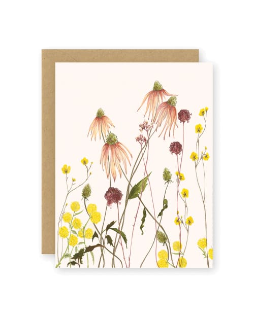 Garden Flowers Card | Prints by Elana Gabrielle. Item composed of paper