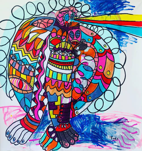Stop Using Your Willpower | Oil And Acrylic Painting in Paintings by Tori Swanson. Item composed of canvas and synthetic