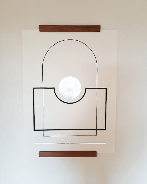 Home | Oil And Acrylic Painting in Paintings by Chrysa Koukoura. Item made of paper with synthetic works with minimalism & art deco style