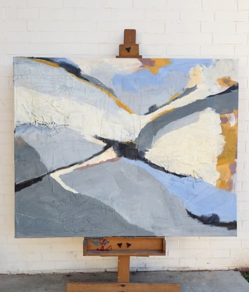 Access Point | Collage in Paintings by Lizzie DiSilvestro. Item composed of canvas compatible with contemporary and modern style