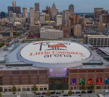 Little Caesars Arena | Signage by Jones Sign Company | Little Caesars Arena in Detroit. Item composed of metal