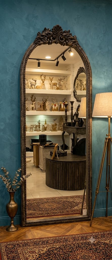 The Heritage Floral Crest Mirror | Decorative Objects by Famous Art Group Of Industries