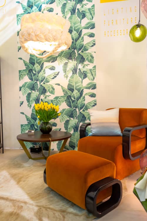 The Cayenne Lounge chair and ottoman | Chairs by Marie Burgos Design and Collection | d&d Building in New York. Item composed of fabric and steel