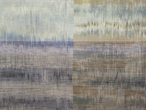 Three Horizons | Mixed Media in Paintings by Jessie Bloom Studio. Item composed of cotton in mid century modern or contemporary style