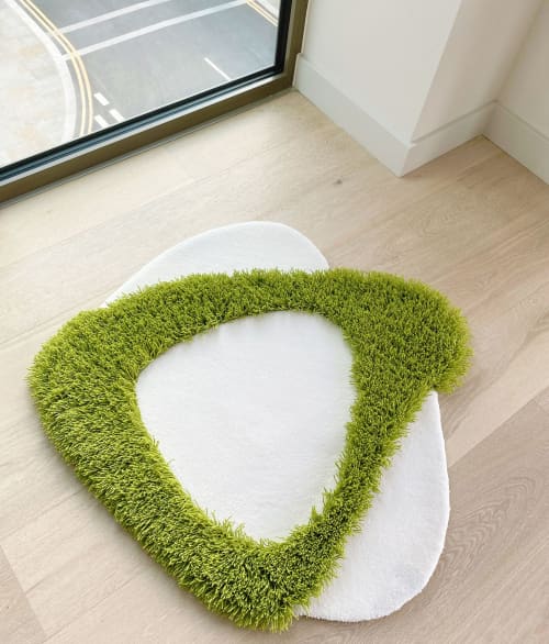 Large textured rug - Moomin | Small Rug in Rugs by Kristina Kazantseva. Item composed of wool & fiber compatible with contemporary and japandi style